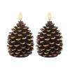 ✨Last Day Promotion - 70% OFF🎁🎄Flameless Pinecone Candles Battery Operated