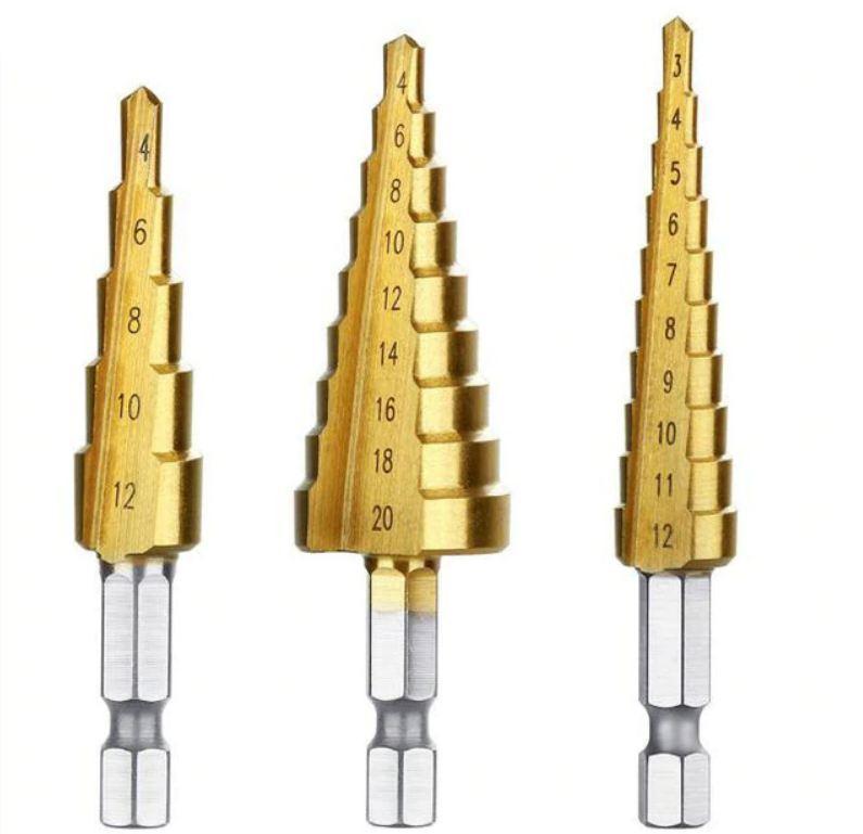 TITANIUM STEP DRILL BIT (3 PCS)