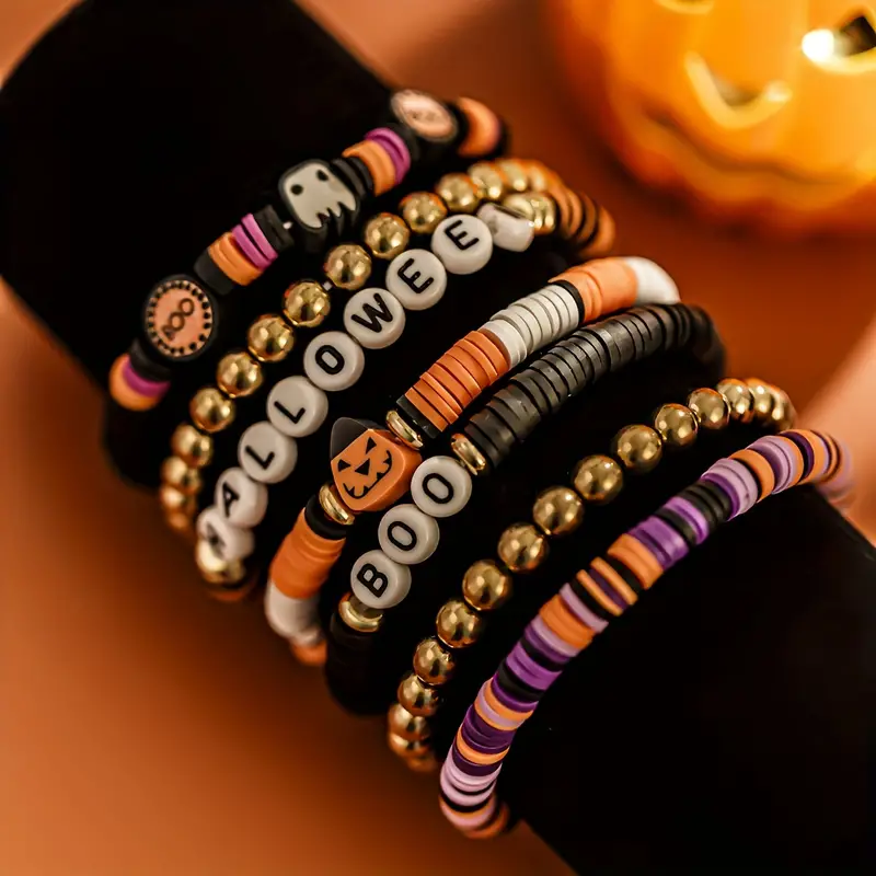 🎃👻7-Piece New Ambiance Halloween Bracelet Set💖Buy 2 Get Free Shipping