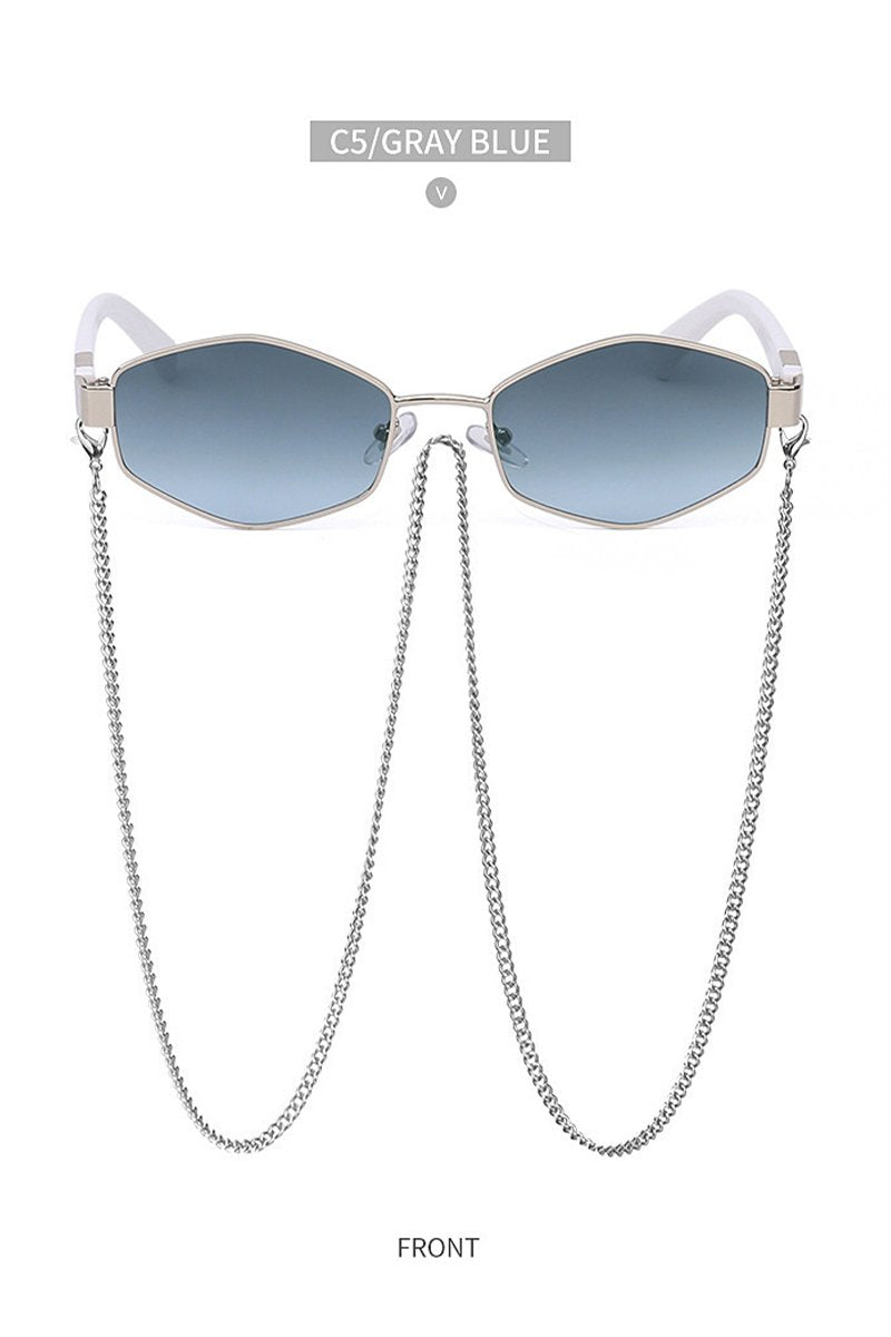 Women's Fashion Chain Irregular Sunglasses