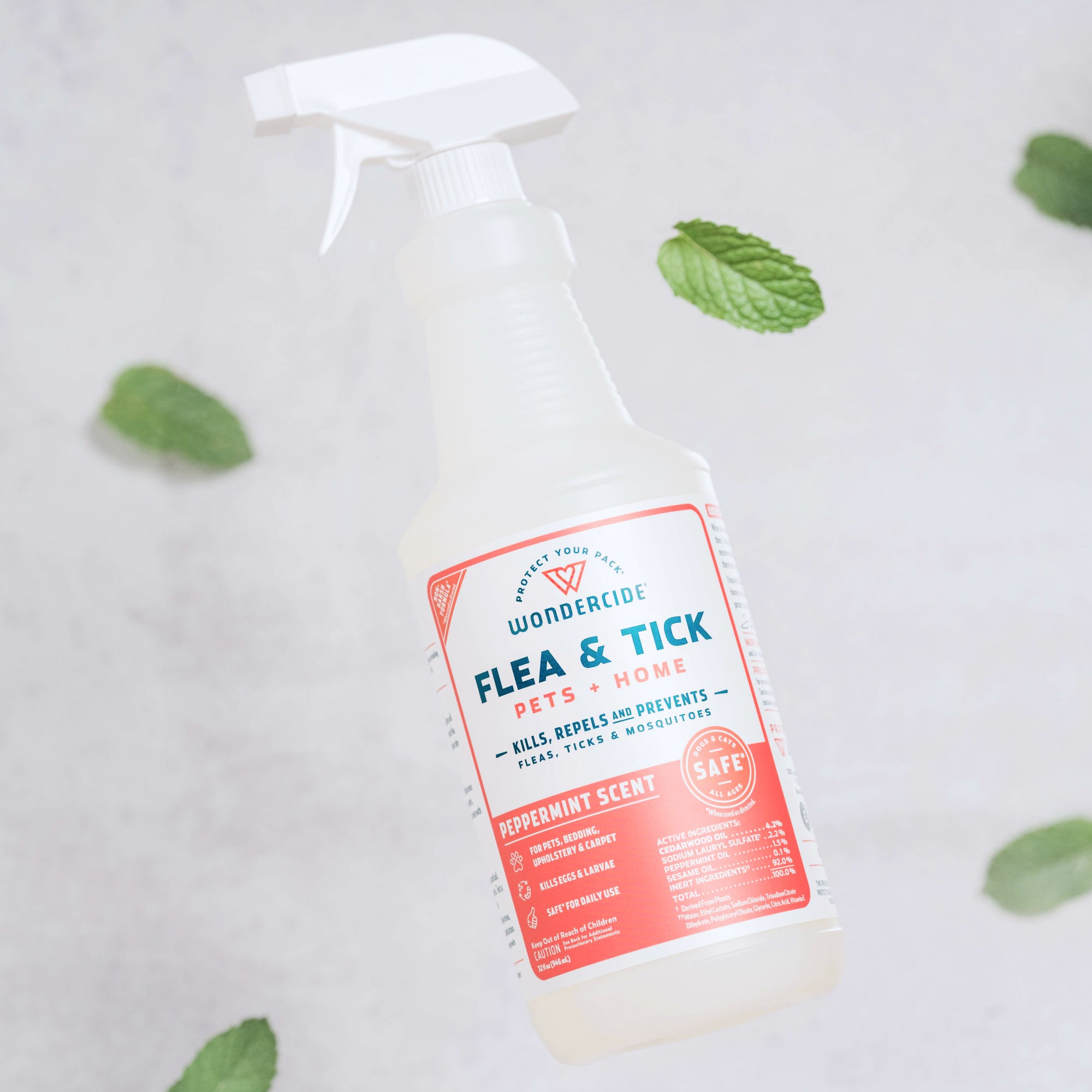 Flea & Tick Spray for Pets + Home with Natural Essential Oils