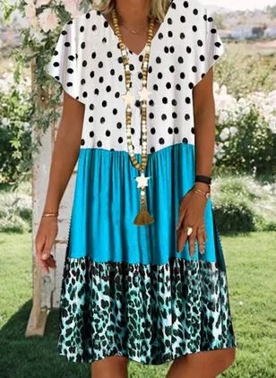 Polka dot print dress