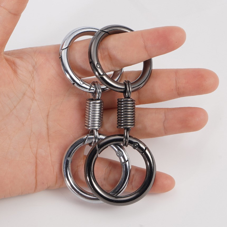 🔥80% OFF- Nordic Double Ring Spring Keychain