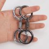 🔥80% OFF- Nordic Double Ring Spring Keychain