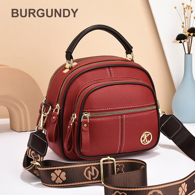 🎁Sale-Adjustable Wide Shoulder Strap Leather Crossbody Bag