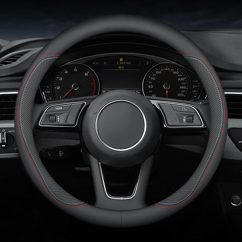 Last Day Promotion 50% OFF - 🔥Premium Leather Steering Wheel Cover