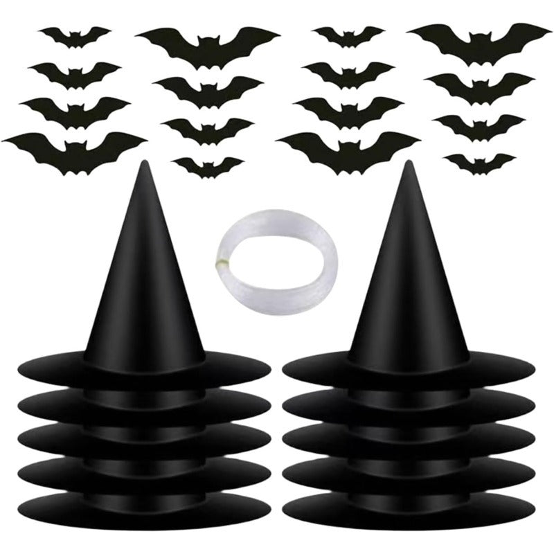 💥LAST DAY SALE 50% OFF💥Hanging Witch Hat & Bat Set