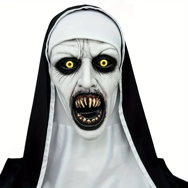 🍂TikTok Fall Sale — Last Day 70% OFF🎉🎃Horror Latex Nun Mask😈