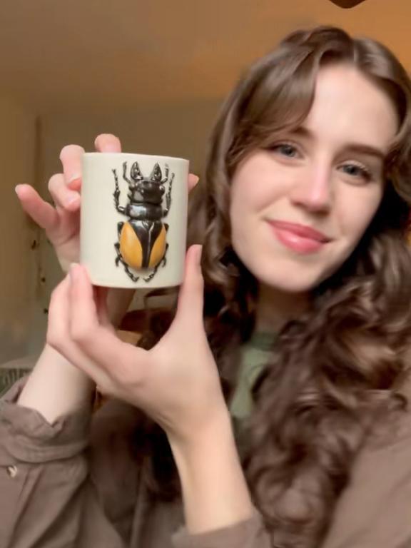 Ceramic Bug Mug – 3D Stag Beetle Design
