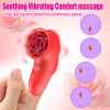 Rose Finger Vibrator G Spot Clitoral Stimulator for Couple Flirting