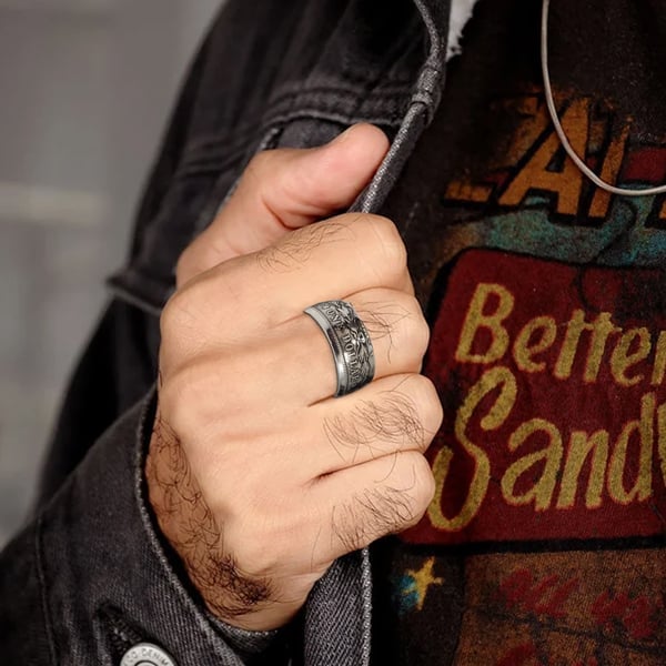 🎁 Classic Morgan Dollar Coin Ring