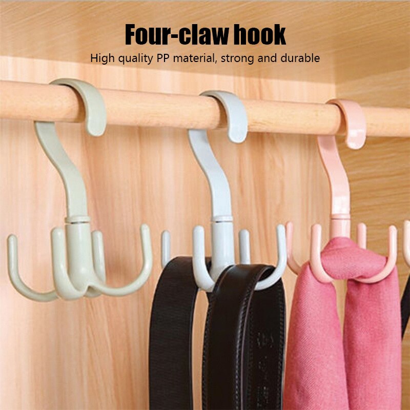 (🌲Early Christmas Sale- 49% OFF)360 Degrees Rotating Four-claw Hooks - Buy 5 Get 3 Free&Free Shipping