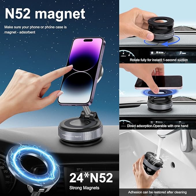 ⏰LAST DAY SALE 50% OFF💥Suction cup magnetic phone holder