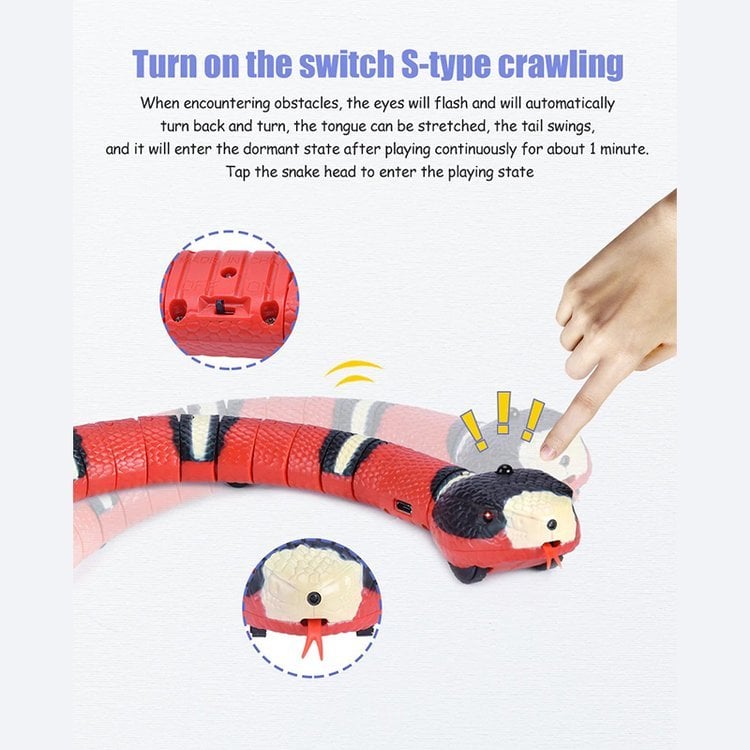 🐍Black Friday Sale & Free Shipping✨Smart Sensing Snake Electron Interactive Cat Toys