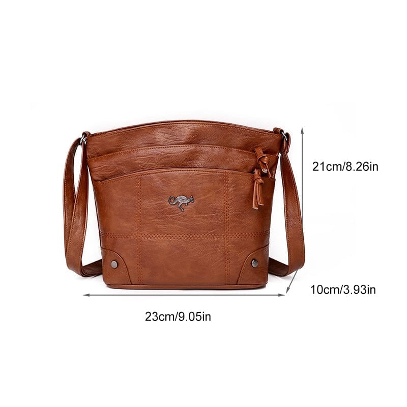 Last Day Promotion 70% OFF - 🔥Soft Leather Messenger Multi Pocket Large Capacity Shoulder Bag⚡Buy 2 Get Free Shipping