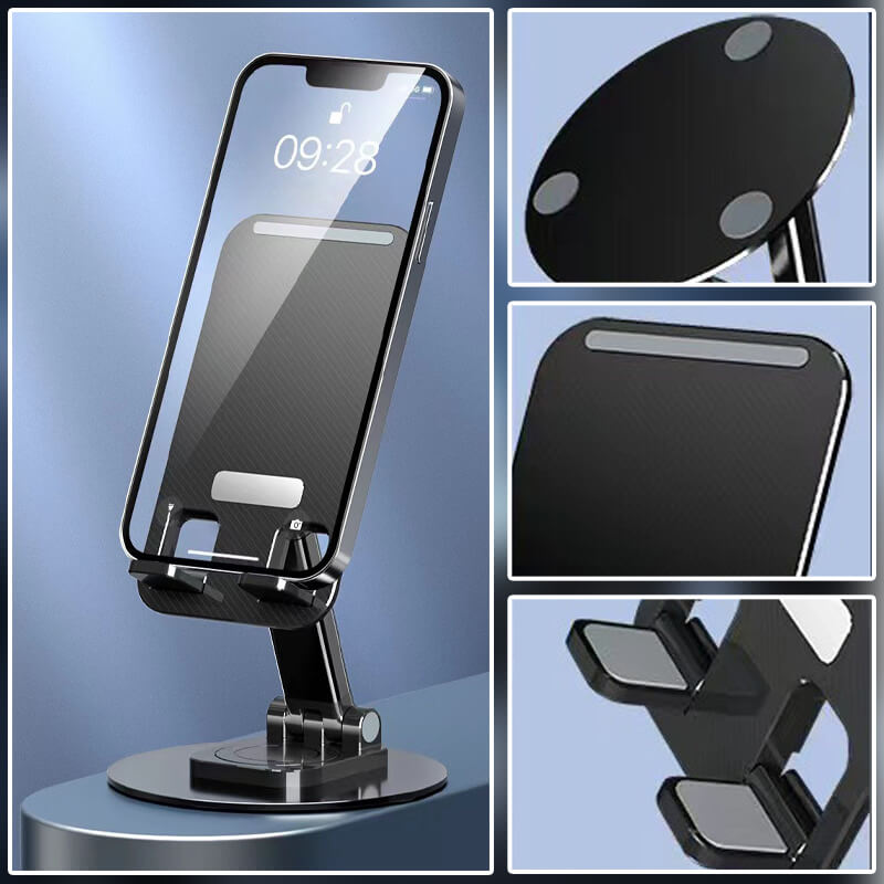 ⚡Clearance Sale 70% OFF丨Foldable 360° Rotating Metal Desktop Cell Phone Holder