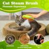 KatzenbüRste mit Dampf 3-In-1,Dampfbürste Katze Grün Steamy Brush Katze Dampfbürste für Katzen mit Spray Katzenbürste mit Wasser Katzen Dampfbürste Pflegebürste für Katzen und Hunde zur Haarentfernung