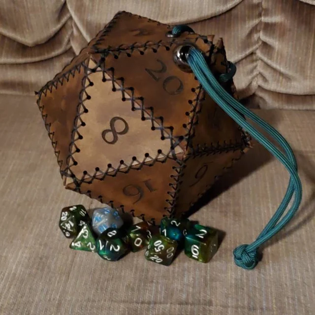 🎲 Leather D20 Dice Bag🎲