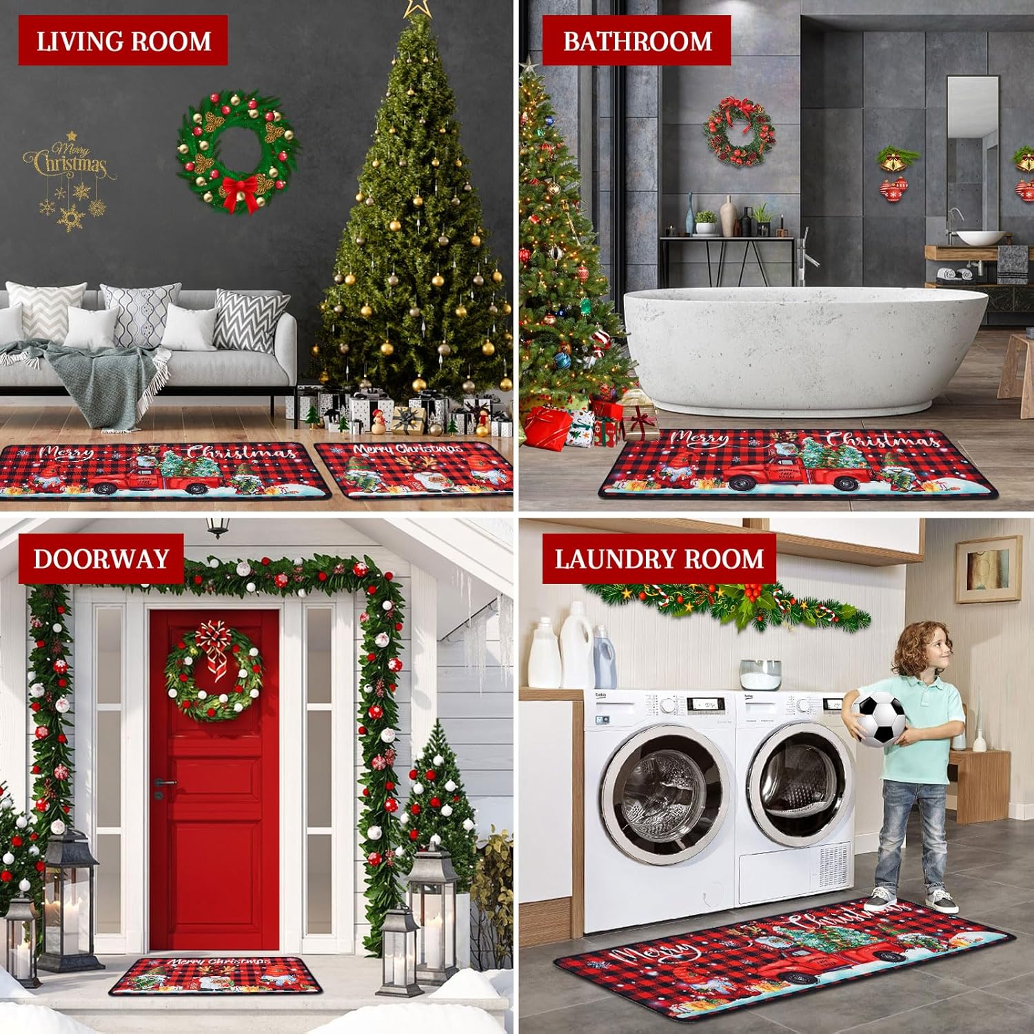 (🔥Last Two Hours 49% OFF) Christmas Themed Kitchen Mat