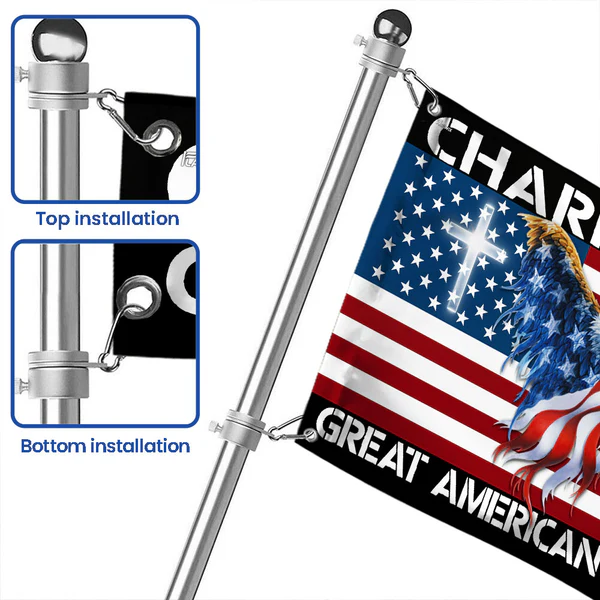 🔥Last Day 49% OFF🔴🔵⚪ - Charlie Kirk Freedom Great American Patriot Justice Memorial Patriotic Eagle US Grommet Flag