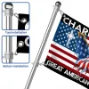 🔥Last Day 49% OFF🔴🔵⚪ - Charlie Kirk Freedom Great American Patriot Justice Memorial Patriotic Eagle US Grommet Flag