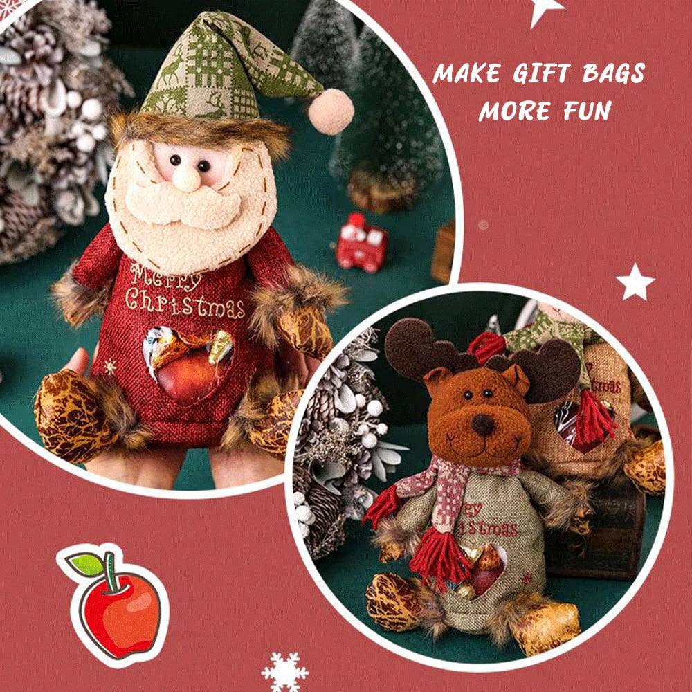 🔥Letzter Tag Verkauf 49% Rabatt🎅Weihnachtsgeschenktüten mit Reißverschluss-Design