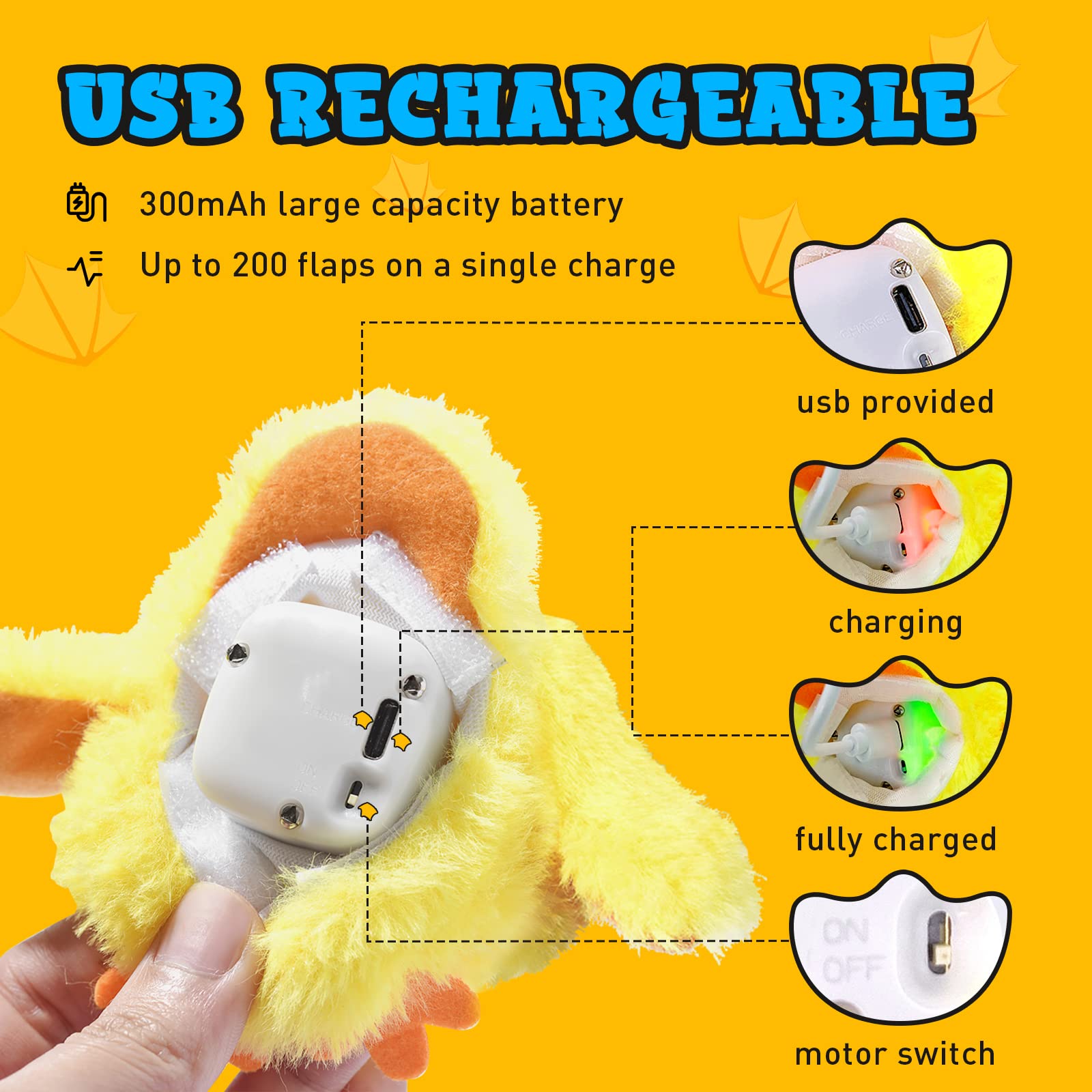 🔥Hot Sale🔥 Cat Toys Rechargeable Flapping Duck