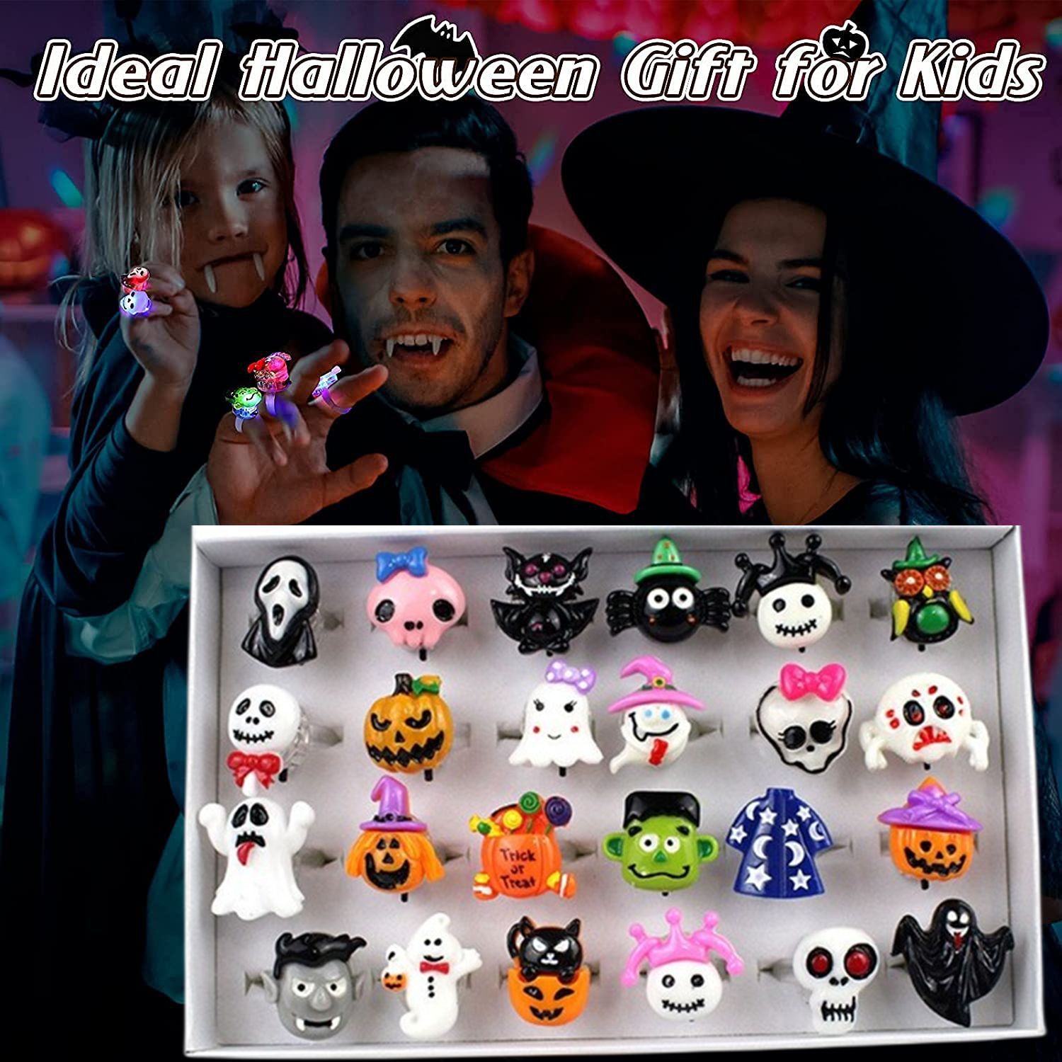 ⏰LAST DAY SALE 50% OFF💥🎁LED Light Halloween Glowing Ring