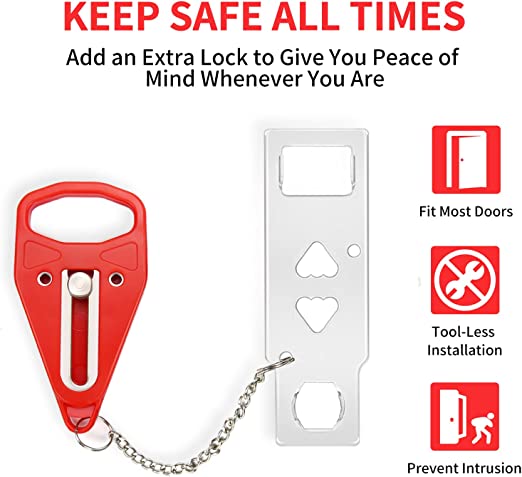 (Last Day Promotion - 50% OFF) Portable Security Door Lock, Buy 3 Get Extra 20% OFF NOW!