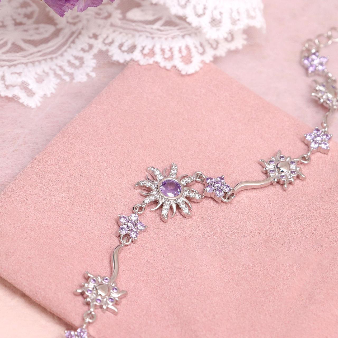 ✨💎Purple rhinestone sunburst bracelet