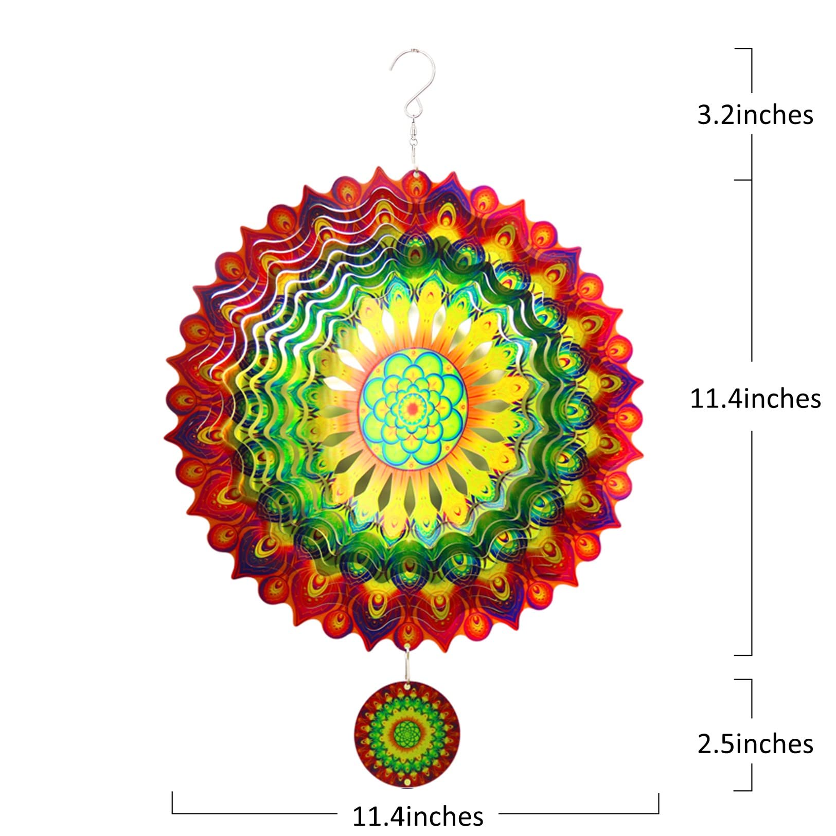 🔥Heißer Verkauf 49% Rabatt🎄3D Bunte Wind Spinning Mandala