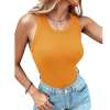 🎉Letzter Tag 49% Rabatt🔥Chicme Tanktop mit Rundhalsausschnitt, integriertem BH, gerippte Passform, lässig, bequem