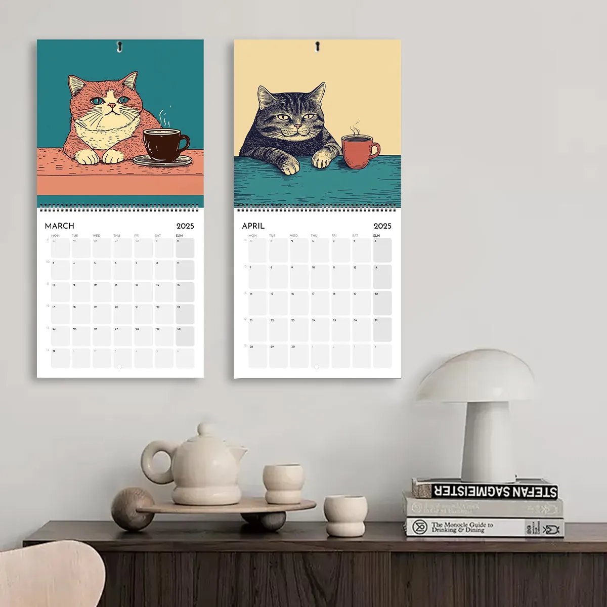 📅Year-end Promotion 50% Off🐈2025 Cat Calendar - Cats Chillin' With Coffee