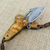 Soybean Damascus Steel Mini Pocket Knife