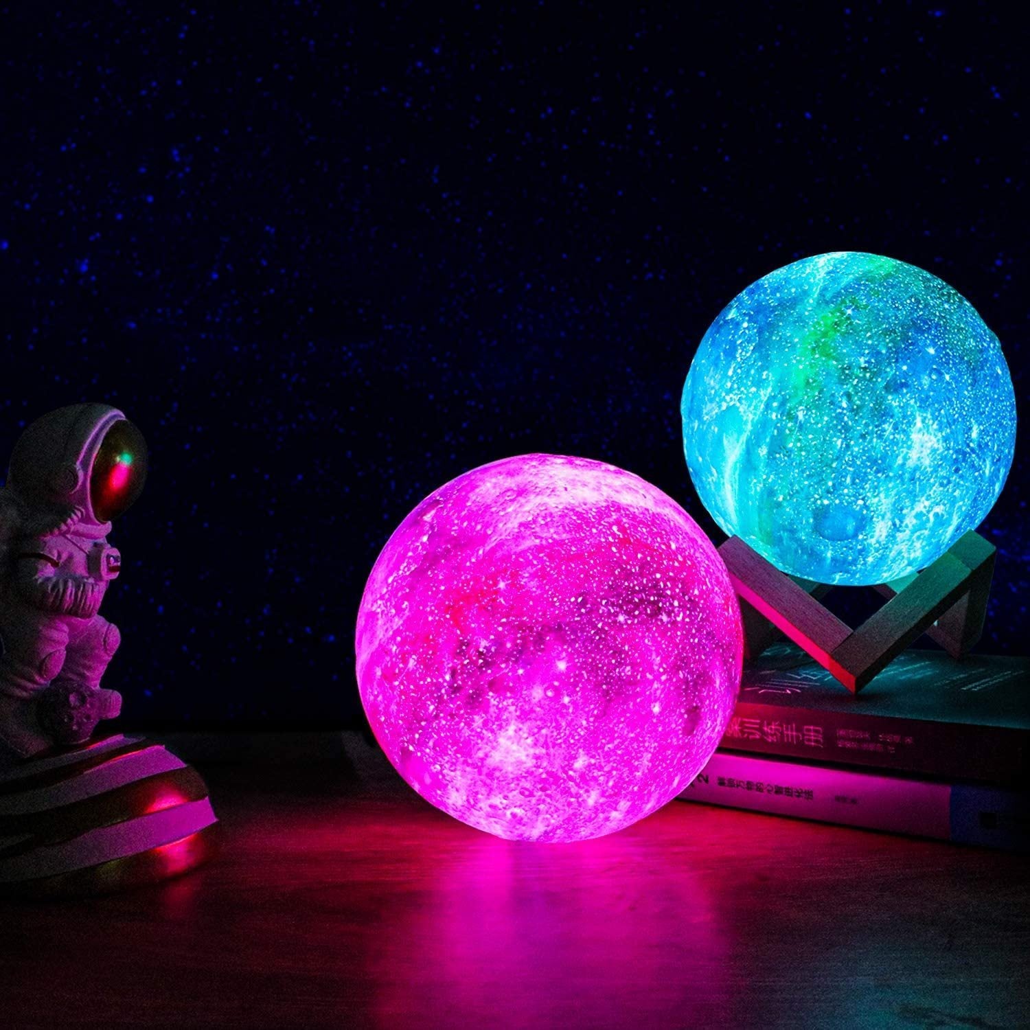 🌌Galaxy Moon Lamp, Buy 2 Free Shipping.