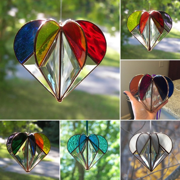 🔥(Early Mother's Day Sale - 50% OFF) Stained Heart-shaped Suncatcher-The Best Gifts-Buy 3 Get Extra 20% OFF