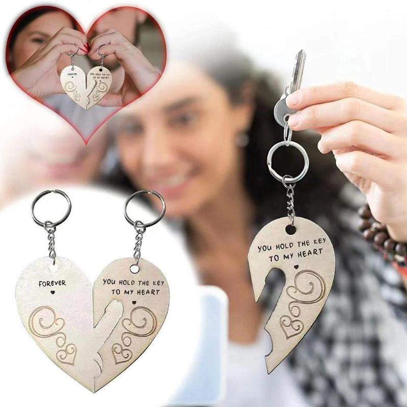 (💖Valentine's Day Sale - 50% OFF) You Hold The Key to My Heart & Forever Couple Keychain