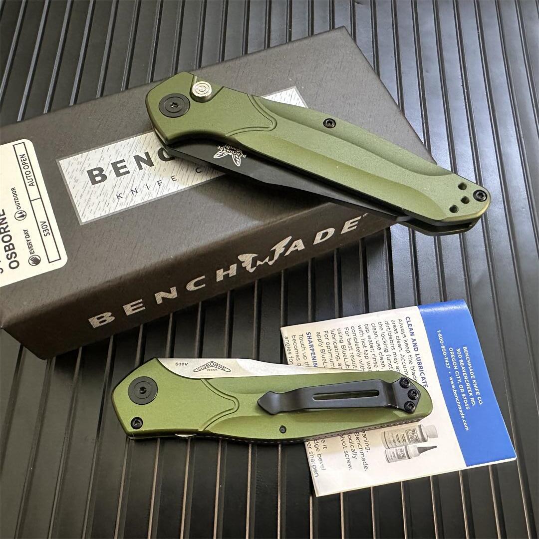 940 Automatic Knife Green Aluminum 3.4, Buy 2 Free Shipping