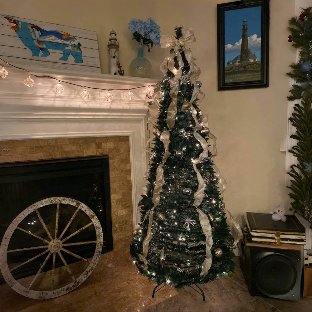 🎄Folding Gold & Silver Christmas Tree