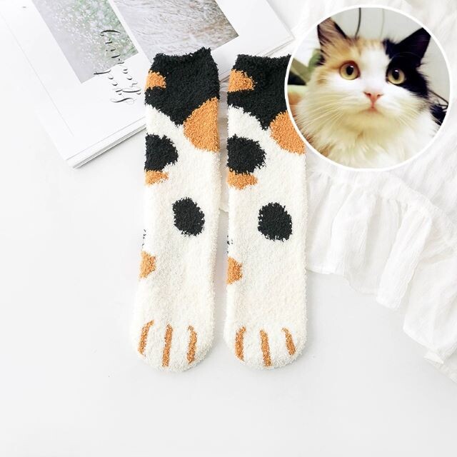 (New year Hot Sale)Cat's claw warm floor socks