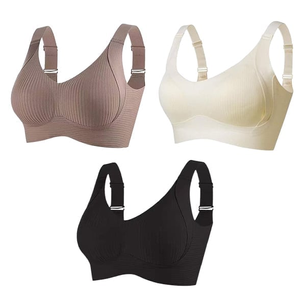 🎁 Last Day Promotion 70% OFF🔥Women's Ribbed Push Up Adjustable Wireless Bra