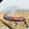 Handmade Damascus Pocket Knife | EDC Hiking & Camping Companion