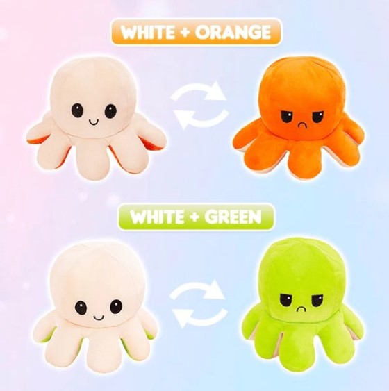 Reversible Octopus Plush Toy