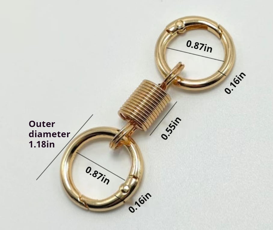 (🎄 Christmas Hot Sale - 49% OFF) 🔑Titanium Alloy Spring Double Ring Keychain - Buy 5 Get 5 Free