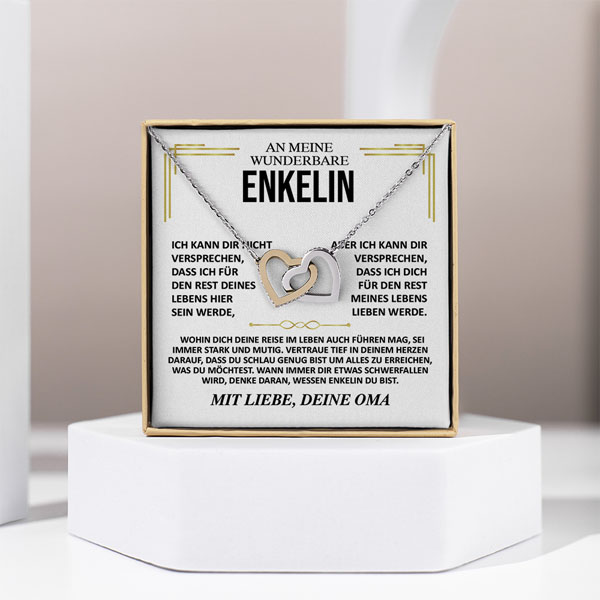 🎁💗An meine Enkelin – Für immer verbundene Herzen – Geschenkset – SS117GM