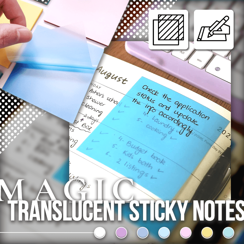 (🎁Christmas Sale - 49% Off) Magic Translucent Sticky Notes, Buy 3 Get 2 Free