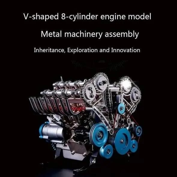 🔥New Season Sale -70% OFF🔥8-Cylinder Full Metal Car Engine Model(3-Year Warranty)