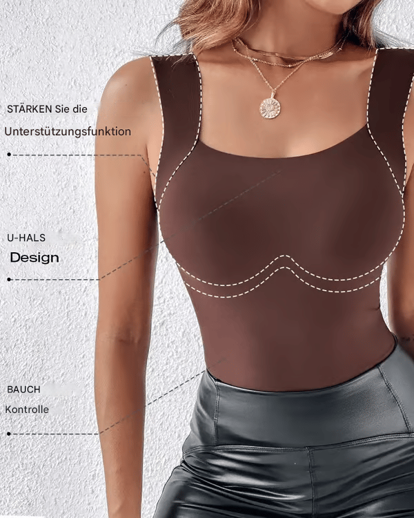 🔥Letzter Tag 70% Rabatt- U-Ausschnitt, Shapewear, integrierter BH💃