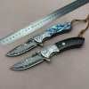 Handcrafted VG10 Damascus Steel Folding Knife • Sand BY ATENAS™