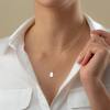 Gold Pearl Necklace, Dainty Gold Necklaces Prom Pearl Choker Necklace 15'' Pearl Necklaces for Women Beachy Necklace Adjustable Pearl Jewelry Bride as Graduation Birthday Mothers Day Gifts